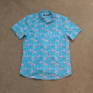 Chubbies Flamingo Pullover Weekend Shirt size L